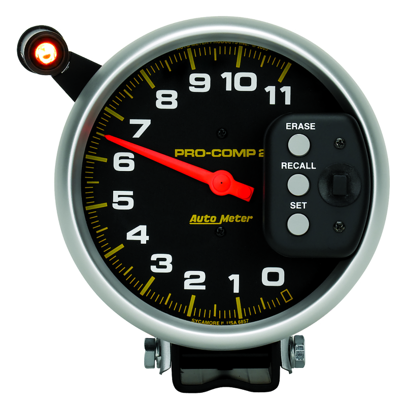 Autometer 5 inch 11000 RPM Single Range w/ Pro-Comp 2 & Memory Tachometer - 6857