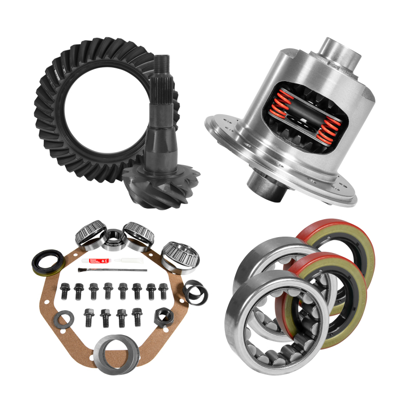 Yukon 9.25in CHY 3.21 Rear Ring & Pinion Install Kit 31 Spline Positraction 1.62in Axle Bearings - YGK2073