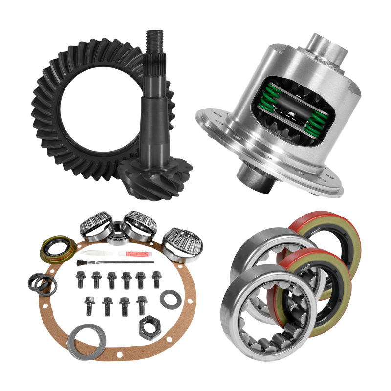 Yukon 8.25in CHY 4.11 Rear Ring & Pinion Install Kit Positraction 1.618in ID Axle Bearings - YGK2196