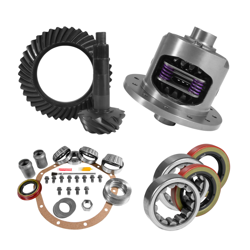 Yukon 8.875in GM 12T 3.73 Rear Ring & Pinion Install Kit 30 Spline Positraction Axle Bearings - YGK2233