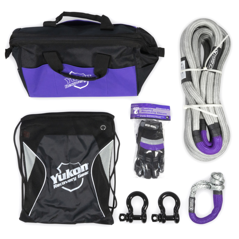 Yukon Recovery Gear Kit w/7/8in Kinetic Rope - YRGKIT-1