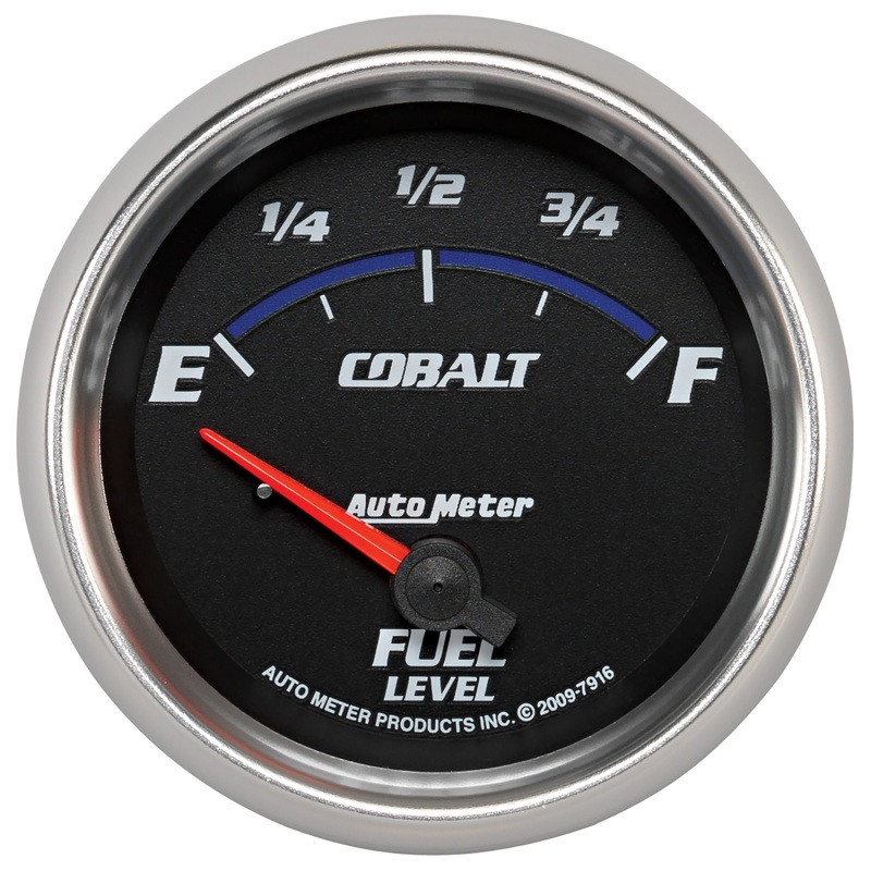 Autometer Cobalt 66.7mm 240-33 ohms Short Sweep Electronic Fuel Level Gauge - 7916