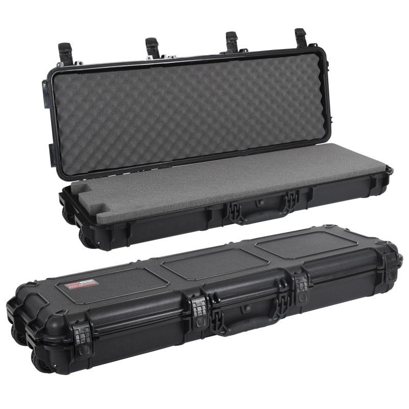 Go Rhino XVenture Gear Hard Case w/ Foam - Long 44in. / IP67 / Automatic Air Valve - Textured Black - XG451607F