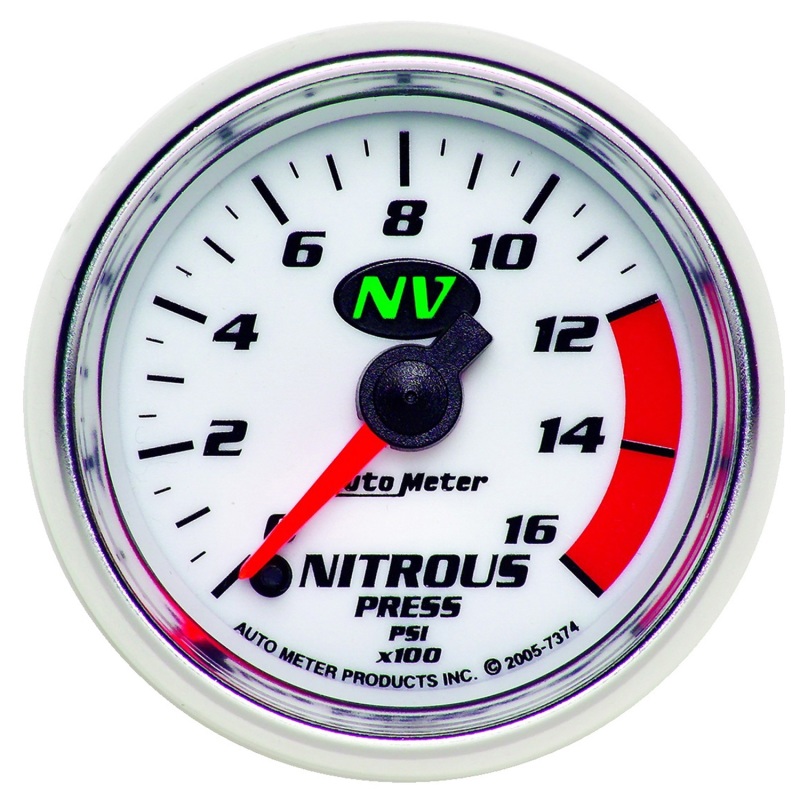 Autometer 2-1/16in 0-1600 PSI Full Sweep Digital Stepper Motor Nitrous Pressure Gauge - 7374