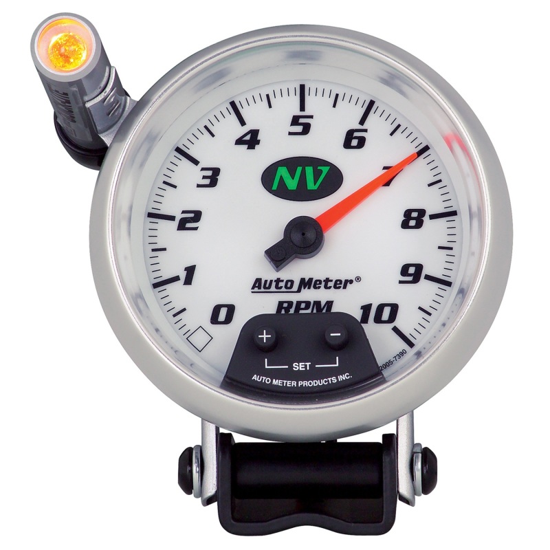 Autometer Quick Lite 3 3/4in 10k RPM Pedestal Tachometer w/ ext. - 7390