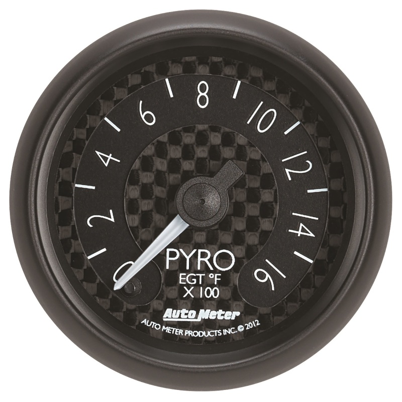 Autometer GT Series 52mm Full Sweep Electronic 0-1600 Deg F EGT/Pyrometer Gauge - 8044
