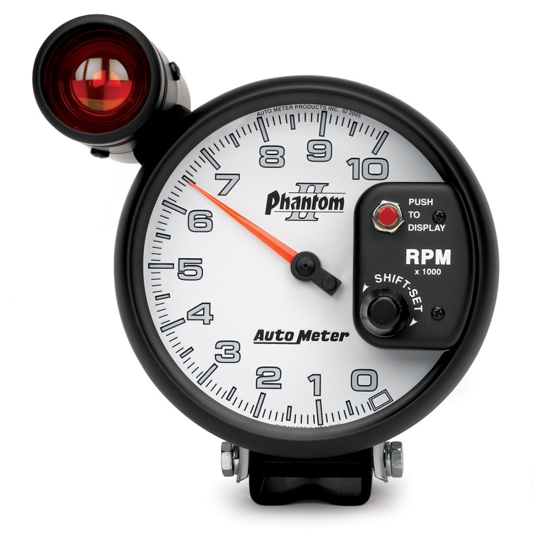 Autometer 5 inch Pedestal Mount 10000 RPM Shift-Lite Tachometer - 7599