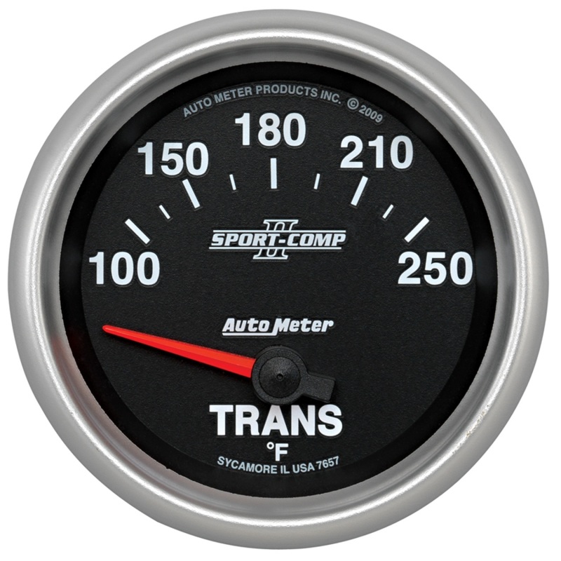 Autometer Sport-Comp II 66.7mm 100-250 Deg F Transmission Electric Temperature Gauge - 7657