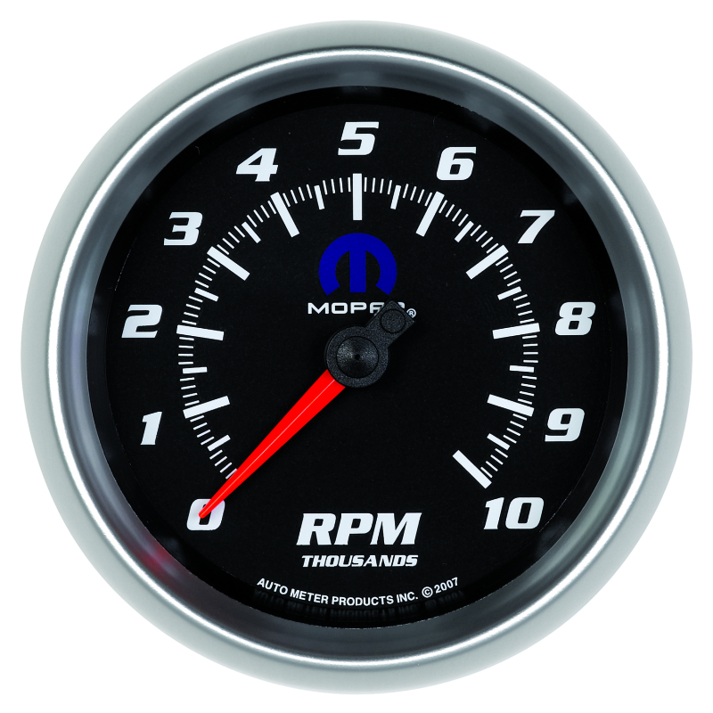 Autometer Mopar 3-3/8in 10K RPM In-Dash Tachometer Gauge - Black - 880024