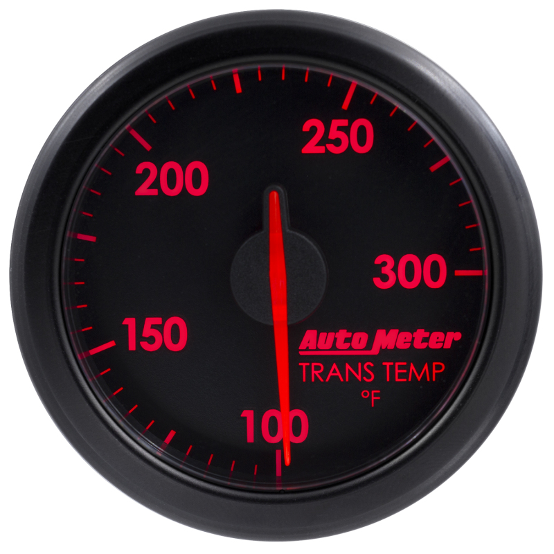 Autometer Airdrive 2-1/6in Trans Temperature Gauge 100-300 Degrees F - Black - 9157-T