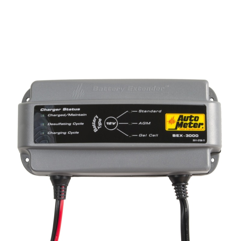 Autometer Battery Charger/Maintainer 12V/3A - BEX-3000