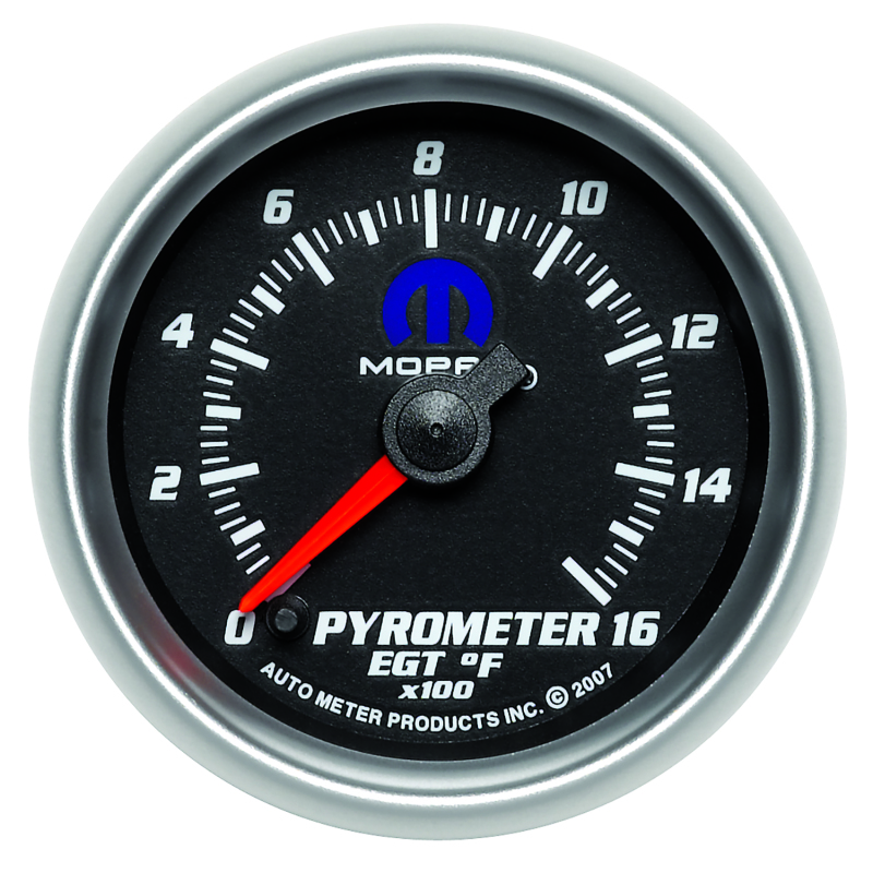 Autometer Mopar 2-1/16in 1600 Degree Digital Stepper Motor Pyrometer (EGT) Gauge - Black - 880017