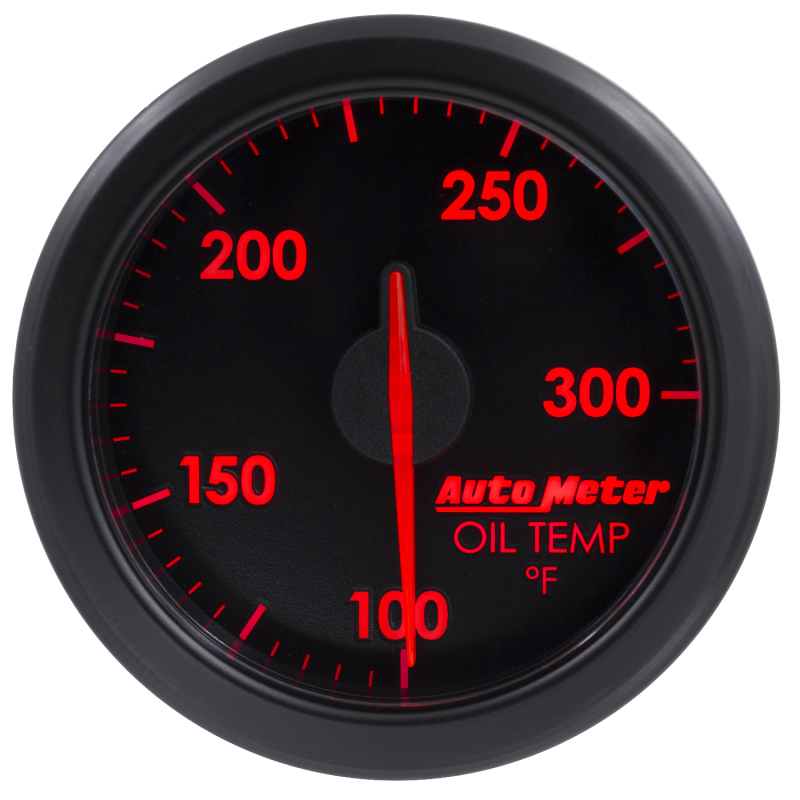 Autometer Airdrive 2-1/6in Oil Temp Gauge 100-300 Degrees F - Black - 9140-T