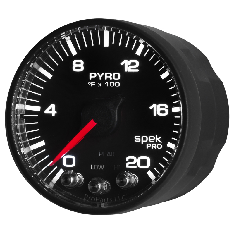 Autometer Spek-Pro 52.4mm 0-2000F Digital Stepper Motor Pyrometer Gauge - P310328