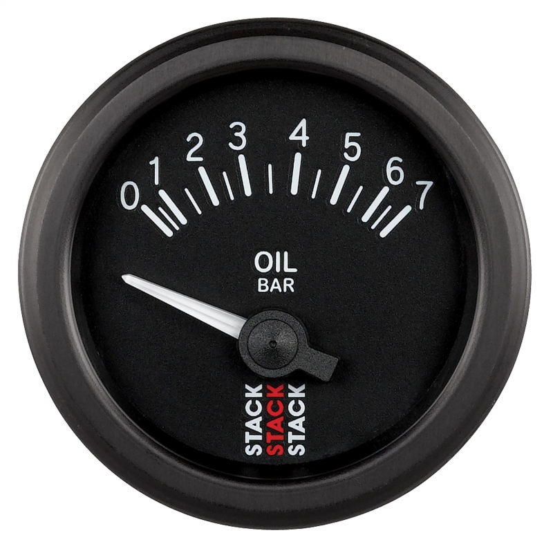 Autometer Stack 52mm 0-7 Bar M10 (M) Electric Oil Pressure Gauge - Black - ST3201