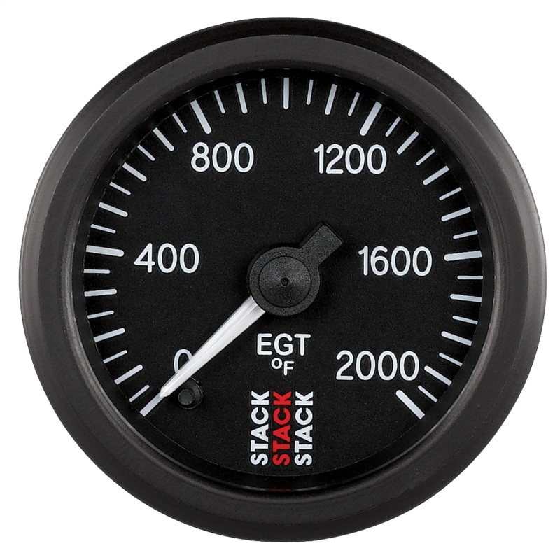 Autometer Stack 52mm 0-2000 Deg F Pro Stepper Motor Exhaust Gas Temp Gauge - Black - ST3314