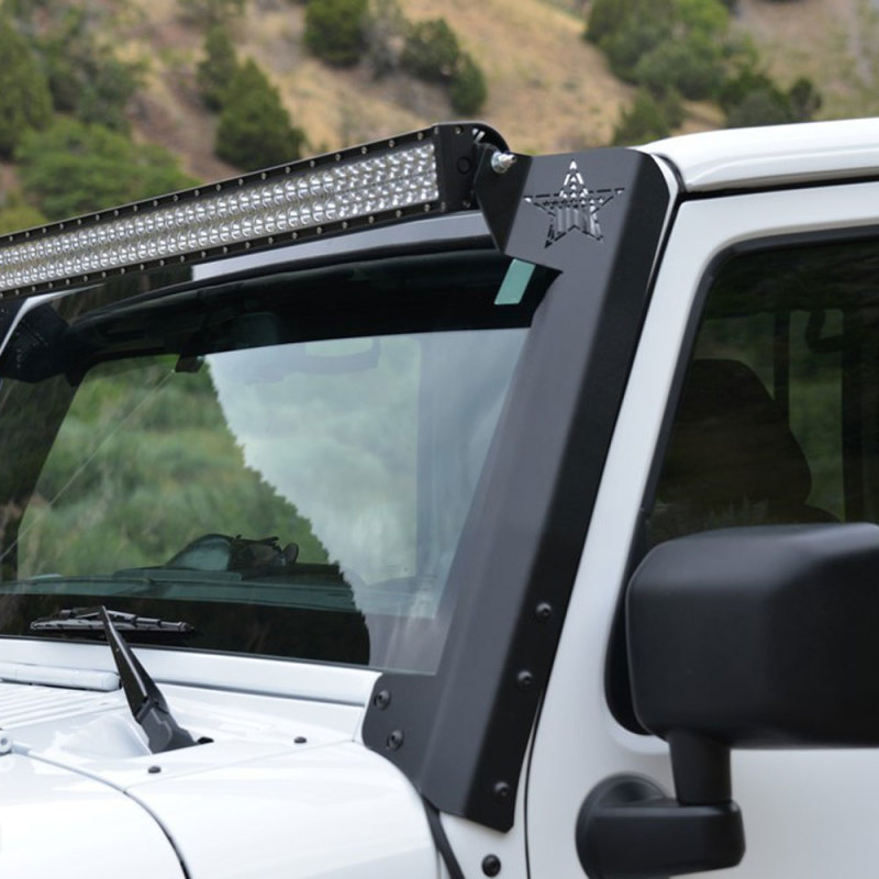 Rock Slide 07-18 Jeep JK 2-4 Door JK 50In Led In Pillar Light Brackets - AC-WS-100-JK