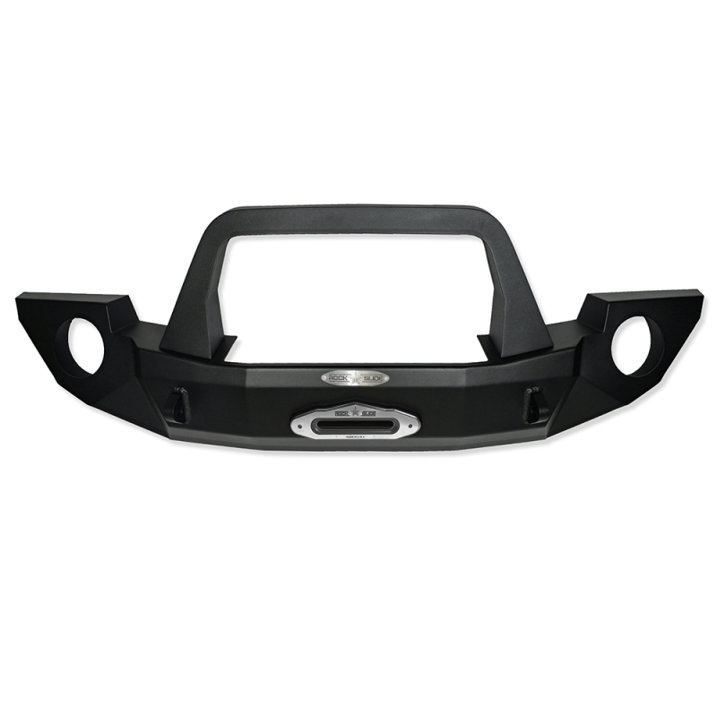 Rock Slide 07-18 Jeep JK 2-4 Door Rigid Full Front Bumper / Complete With Winch Plate - FB-F-100-JK