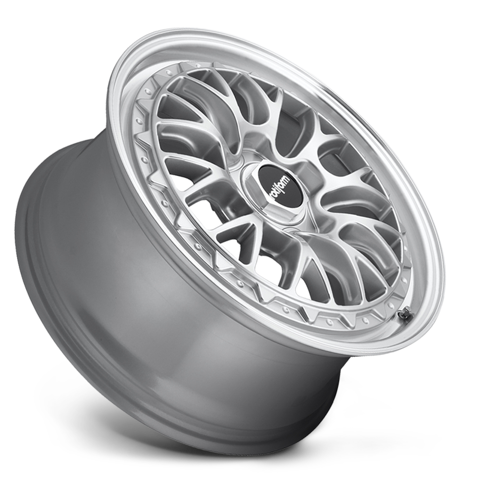 Rotiform R155 LSR Wheel 18x9.5 5x100 25 Offset - Gloss Silver Machined - R155189579+25