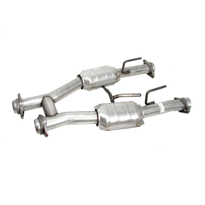 BBK 96-04 Mustang 4.6 GT / Cobra Short Mid H Pipe w Catalytic Converters 2-1/2 For Long Tube Headers - 1538