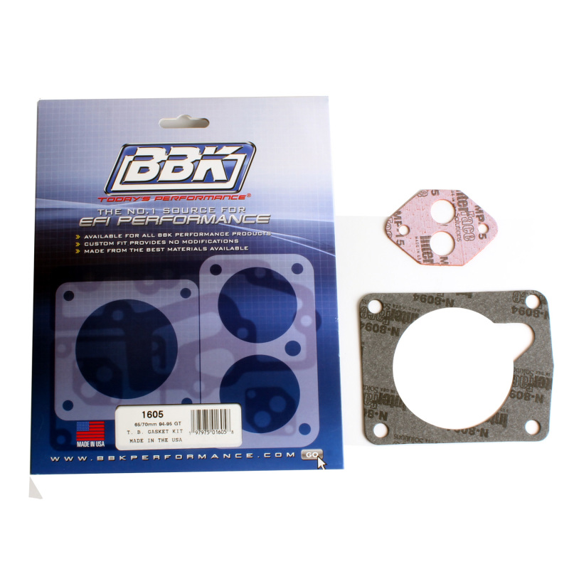 BBK 94-95 Mustang 5.0 65 70mm Throttle Body Gasket Kit - 1605