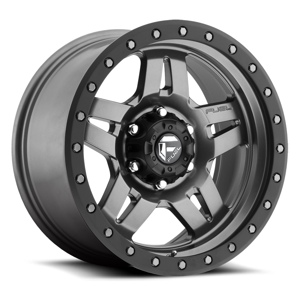 Fuel Off Road Model D558 ANZA Matte Gunmetal with Black Bead Ring  15X8