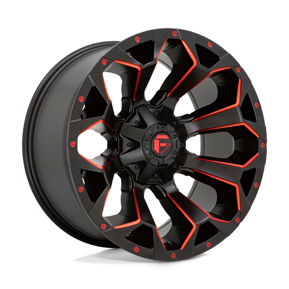 Fuel Off Road Model D787 ASSAULT Matte Black Milled with Red Tint 18X9