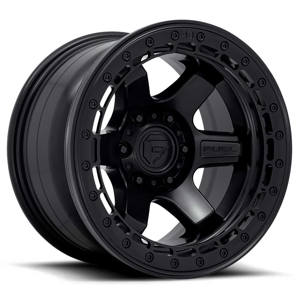 Fuel Off Road Model D122 BLOCK BEADLOCK Matte Black with Black Ring  17X8.50