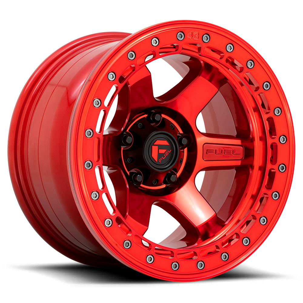 Fuel Off Road Model D123 BLOCK BEADLOCK Candy Red with Red Ring  17X9
