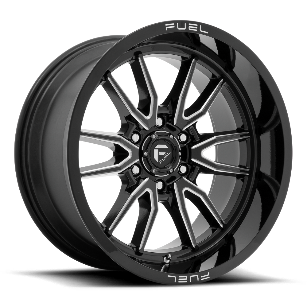 Fuel Off Road Model D761 CLASH 6 Gloss Black Milled 22X10