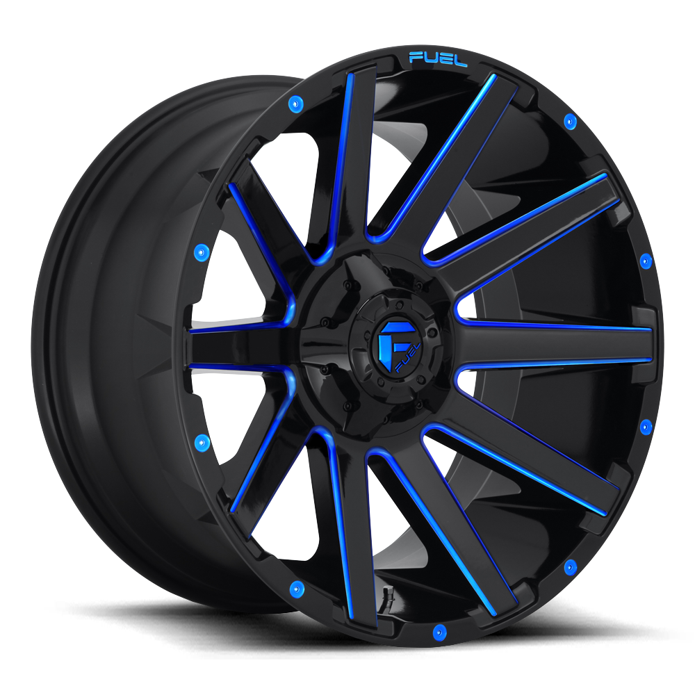 Fuel Off Road Model D644 CONTRA Gloss Black w/ Candy Blue 20X9