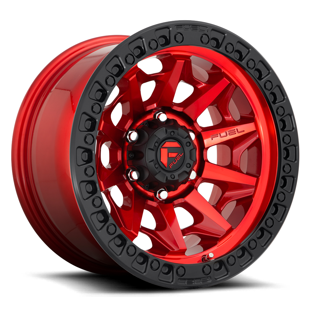 Fuel Off Road Model D695 COVERT Candy Red w/ Black Ring 16X8