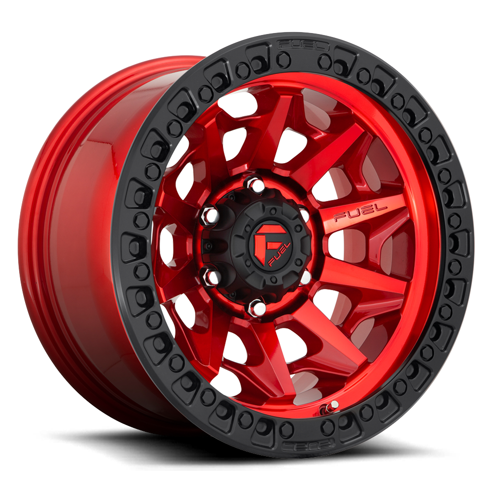 Fuel Off Road Model D695 COVERT Candy Red w/ Black Ring 18X9