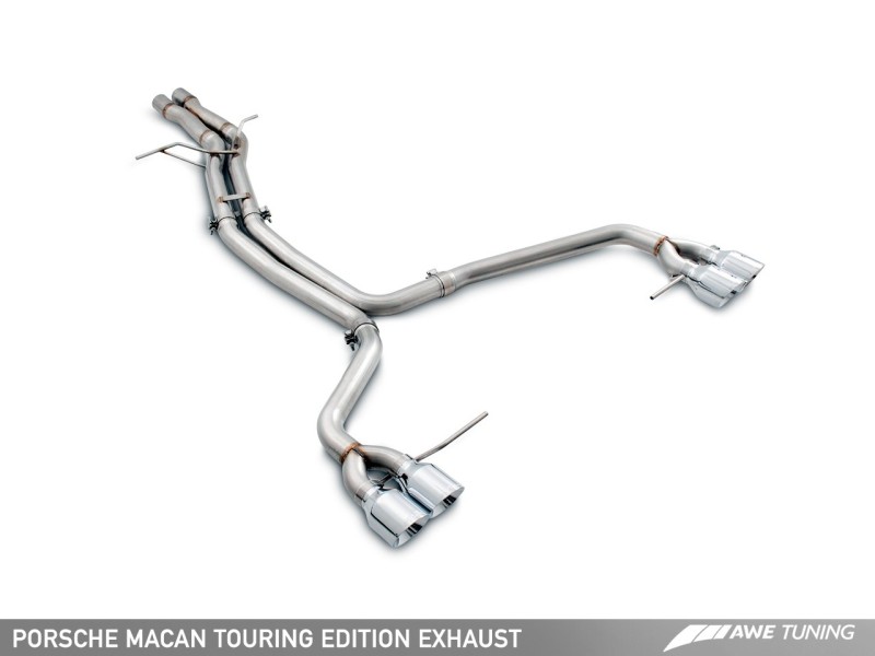 AWE Tuning Porsche Macan Touring Edition Exhaust System - Chrome Silver 102mm Tips - 3015-42068