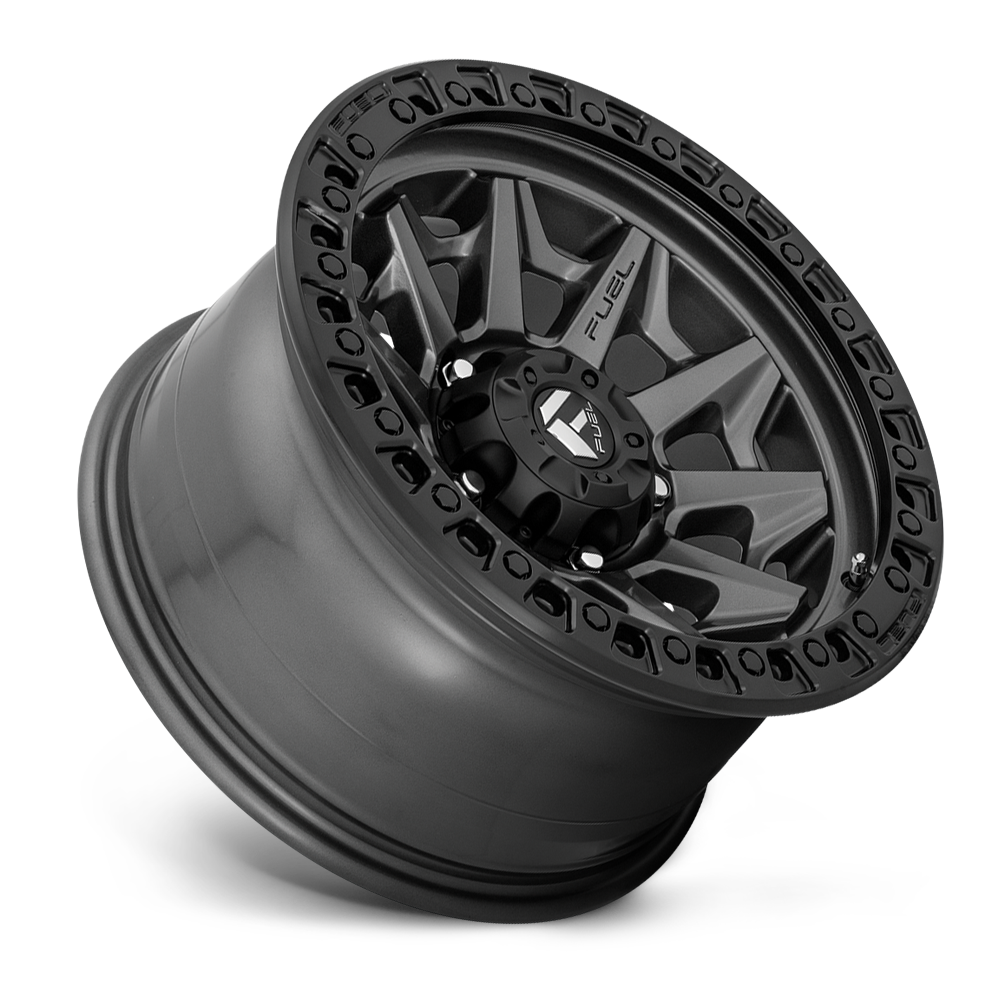 Fuel Off Road Model D716 COVERT Matte Gunmetal with Black Bead Ring  20X10