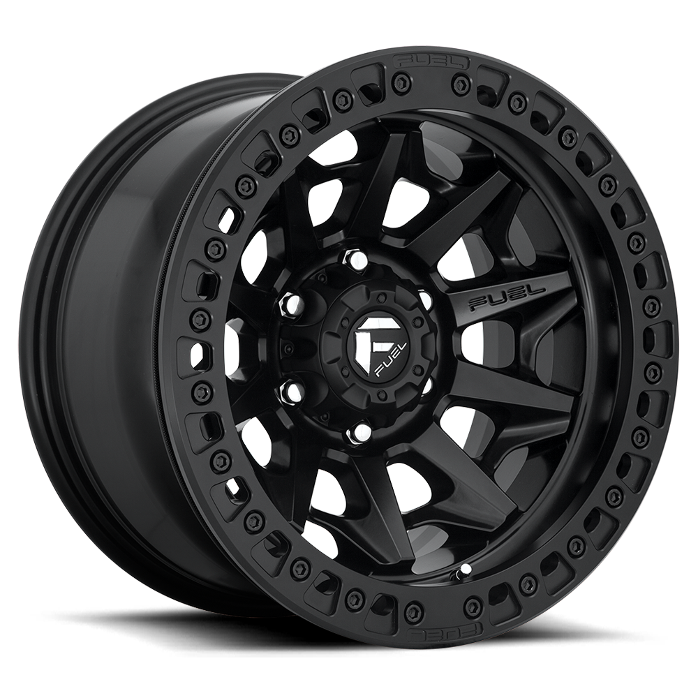 Fuel Off Road Model D114 COVERT BEADLOCK Matte Black w/ Matte Black Ring 17X9