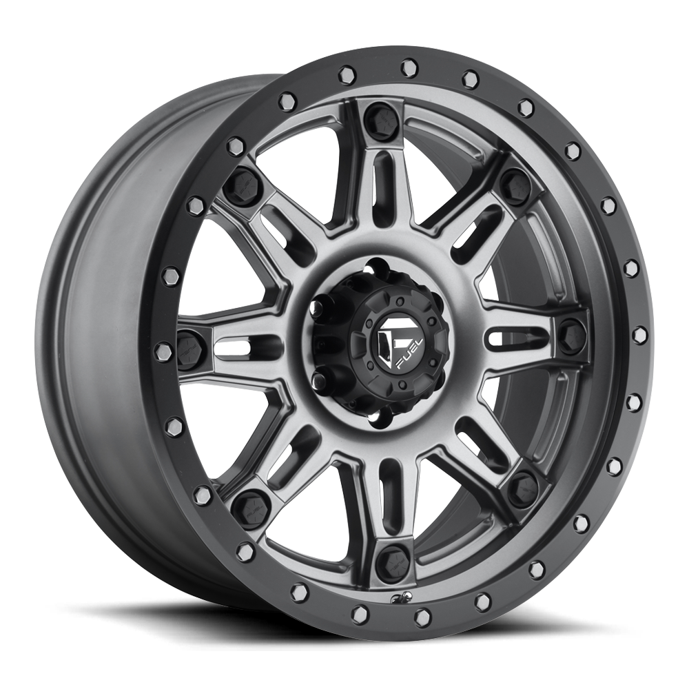 Fuel Off Road Model D568 HOSTAGE III Matte Gunmetal with Black Bead Ring  17X9