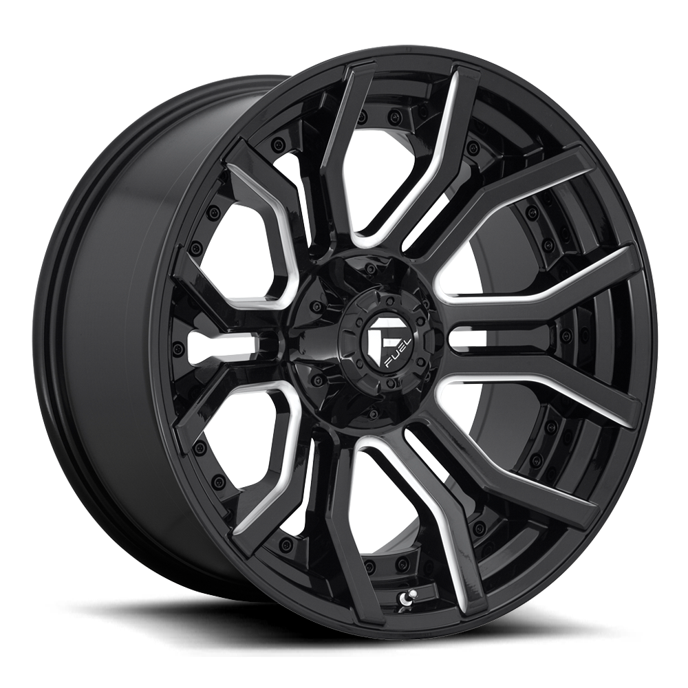 Fuel Off Road Model D711 RAGE Gloss Black Milled 20X9