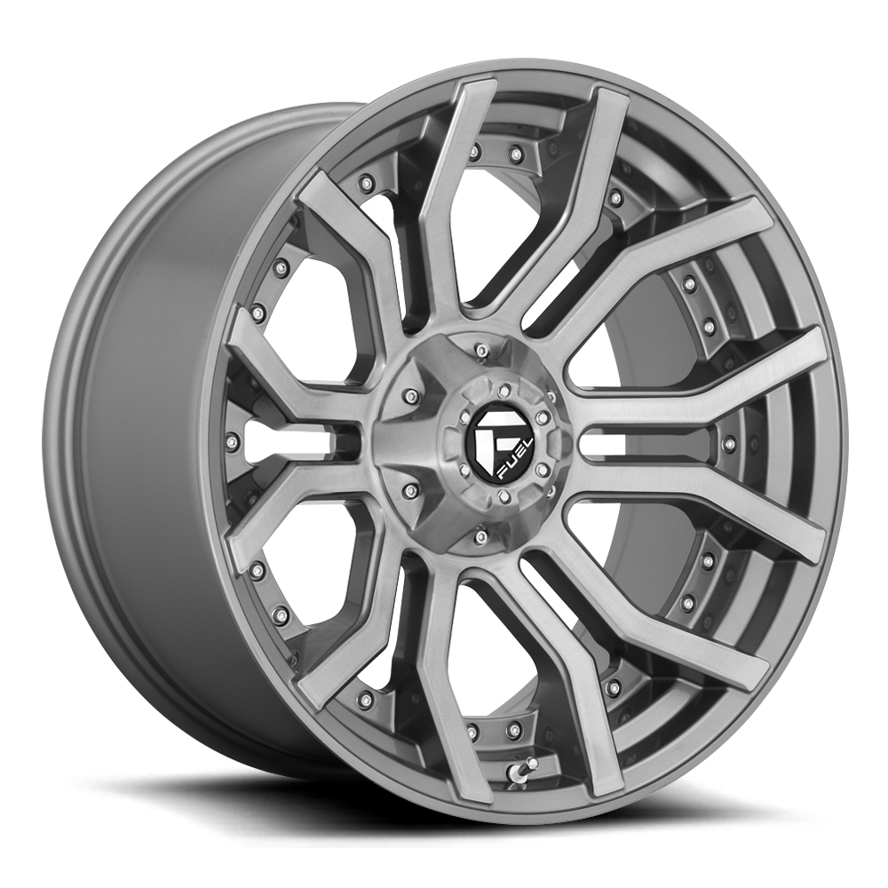 Fuel Off Road Model D713 RAGE PLATINUM Brushed Gunmetal 20X10
