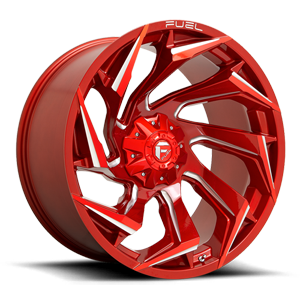 Fuel Off Road Model D754 REACTION Candy Red & Milled 22X12