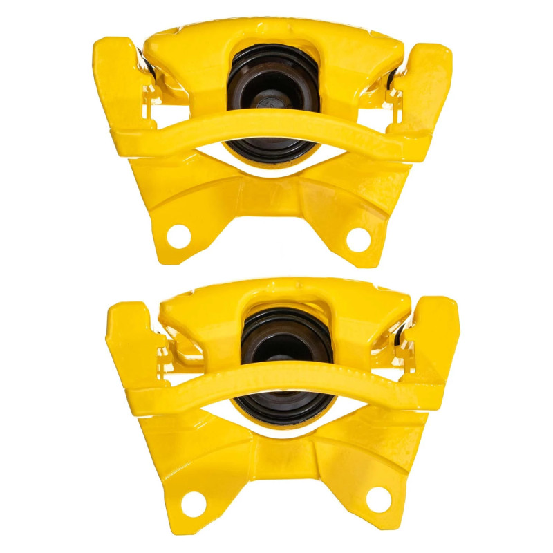 Power Stop 2018 Jeep Wrangler JK Rear Yellow Caliper w/Bracket (Pair) - S5046YLW