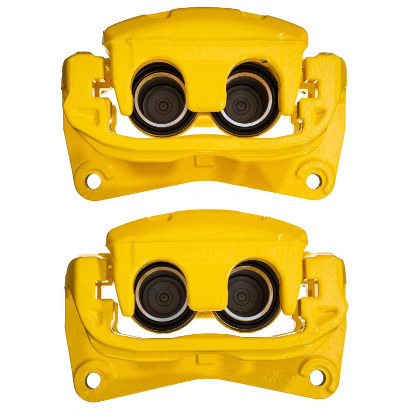 Power Stop 17-20 Toyota 86 Front Yellow Caliper w/Bracket (Pair) - S7084YLW