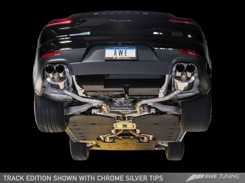 AWE Tuning Panamera 2/4 Track Edition Exhaust (2011-2013) - w/Chrome Silver Tips - 3020-42032