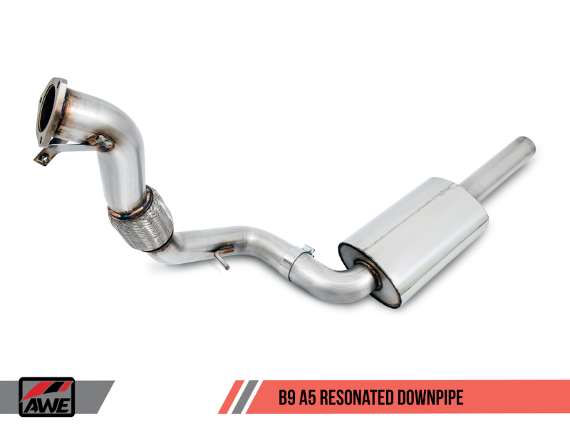 AWE Tuning Audi B9 A5 SwitchPath Exhaust Dual Outlet - Chrome Silver Tips (Includes DP and Remote) - 3025-32026