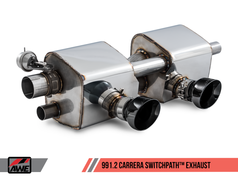 AWE Tuning Porsche 911 (991.2) Carrera / S SwitchPath Exhaust for PSE Cars - Diamond Black Tips - 3025-33018