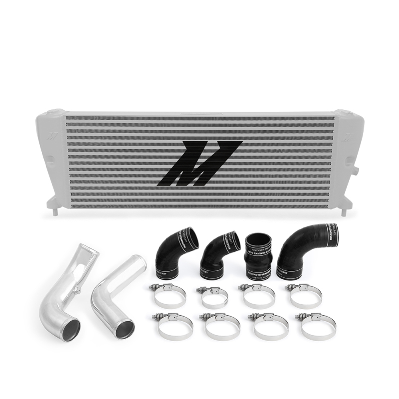 Mishimoto Ford Ranger 3.2L Diesel Intercooler Kit 2011+ Silver w/ Polished Pipes - MMINT-RGR-11KSLP