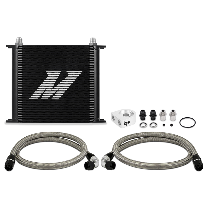 Mishimoto Universal Oil Cooler Kit 34-Row Black - MMOC-U34BK