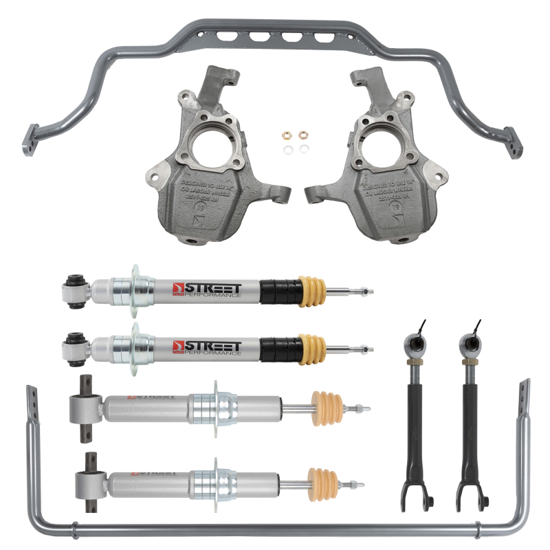 Belltech 21+ GM SUV SWB ONLY 2WD/4WD Front and Rear Lowering Kit w/ Performance Struts - 1104SPS