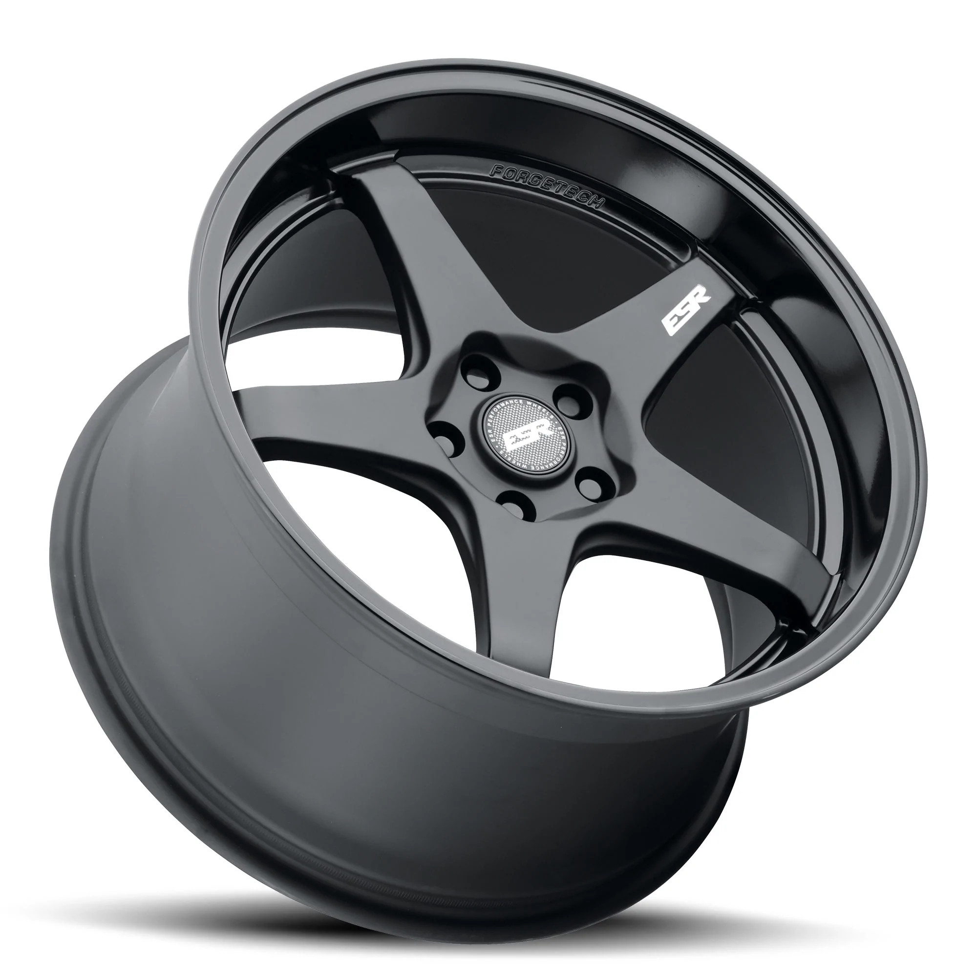 ESR Wheels APEX AP5 18x9.5 / 5x114.3 BP +22 MATTE BLACK GLOSS BLACK LIP