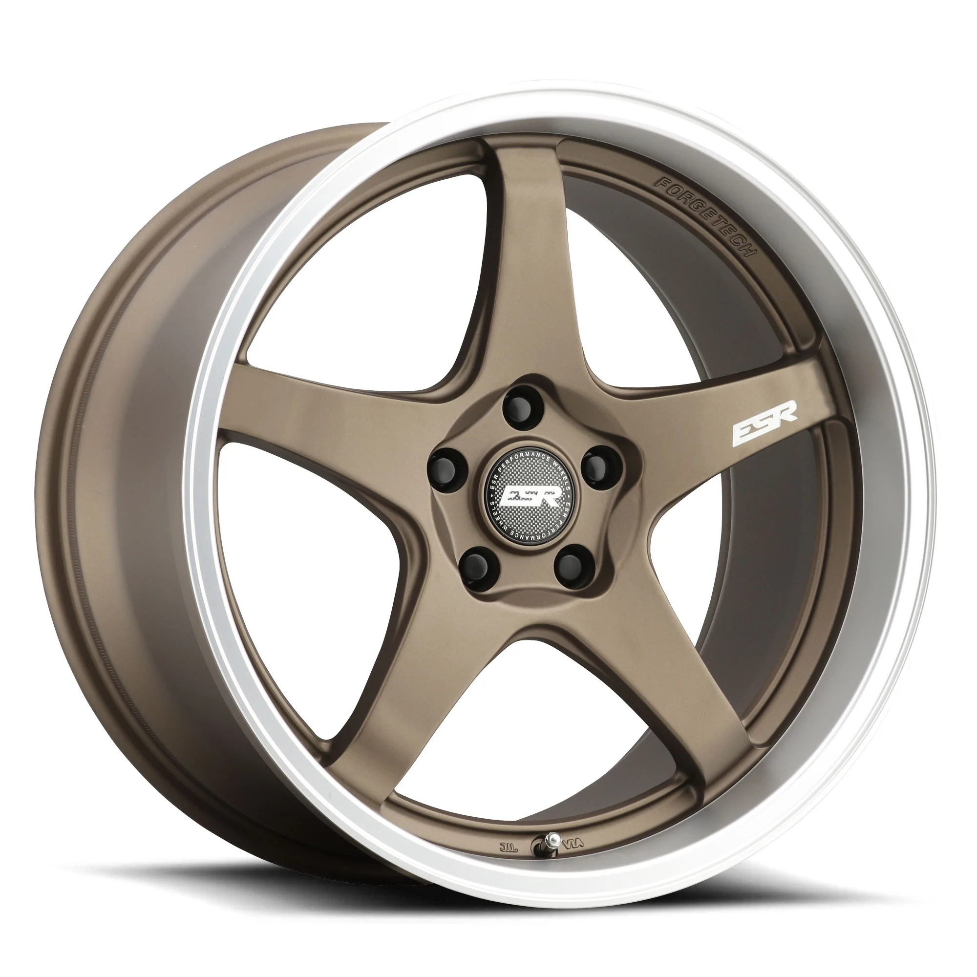 ESR Wheels APEX AP5 18x9.5 / 5x114.3 BP +35 Matte Bronze MACHINE LIP